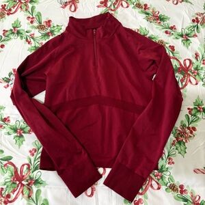 Victoria’s Secret Pink Active Burgundy Top and Leggings Set
